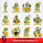 Iowa Hawkeyes Grinch NCAA Bundle 12 SVG Eps Dxf Png File, Digital Download, Instant Download