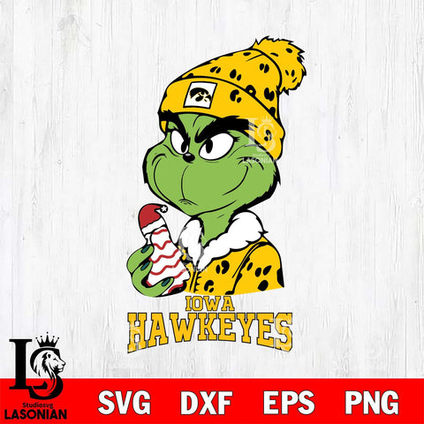 Iowa Hawkeyes Grinch Tree Cake Svg Eps Dxf Png File, Digital Download, Instant Download