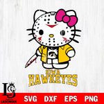 Iowa Hawkeyes Hello Kitty Horror 3 Svg Eps Dxf Png File, Digital Download