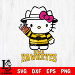 Iowa Hawkeyes Hello Kitty Horror 6 Svg Eps Dxf Png File, Digital Download