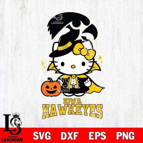 Iowa Hawkeyes Hello Kitty Horror 9 Svg Eps Dxf Png File, Digital Download