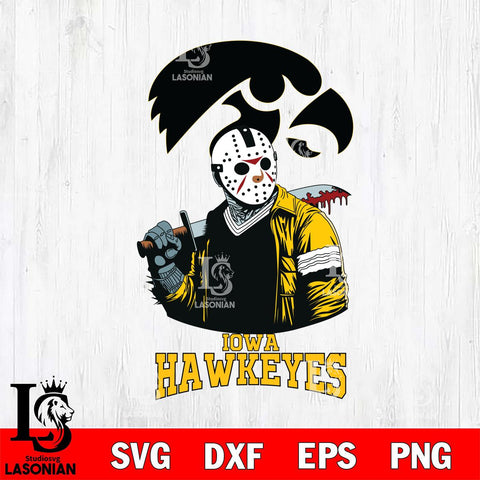 Iowa Hawkeyes Jason Voorhees 10 Svg Eps Dxf Png File, Digital Download