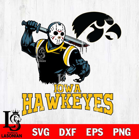 Iowa Hawkeyes Jason Voorhees 5 Svg Eps Dxf Png File, Digital Download