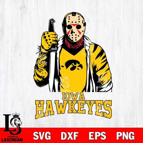 Iowa Hawkeyes Jason Voorhees 6 Svg Eps Dxf Png File, Digital Download