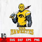 Iowa Hawkeyes Jason Voorhees 7 Svg Eps Dxf Png File, Digital Download