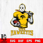 Iowa Hawkeyes Jason Voorhees 9 Svg Eps Dxf Png File, Digital Download