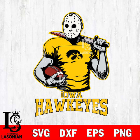 Iowa Hawkeyes Jason Voorhees 9 Svg Eps Dxf Png File, Digital Download