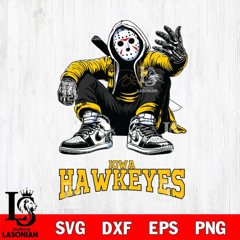 Iowa Hawkeyes Jason Voorhees Halloween SVG Svg Eps Dxf Png File, Digital Download, Instant Download