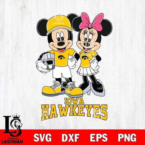 Iowa Hawkeyes Mickey Minnie Mouse Helmet Svg Eps Dxf Png File, NCAA svg , File Cut , Digital Download , Instant Download, Cut Svg Files