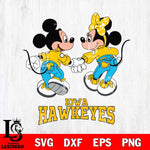 Iowa Hawkeyes Mickey Minnie Valentine Rugby Svg Eps Dxf Png File, Digital Download ,Instant Download, Cricut File