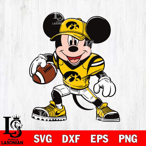 Iowa Hawkeyes Mickey Mouse Svg Eps Dxf Png File, NCAA svg, Digital Download, Instant Download