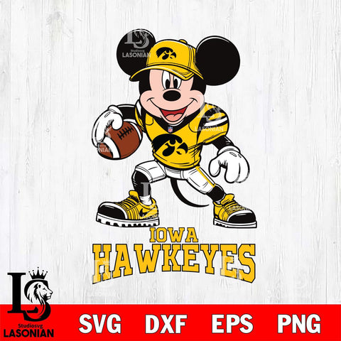 Iowa Hawkeyes Mikey Mouse Disney, Svg Eps Dxf Png File, Digital Download