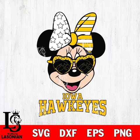 Iowa Hawkeyes Minnie Mouse Love 2, Svg Eps Dxf Png File, Digital Download