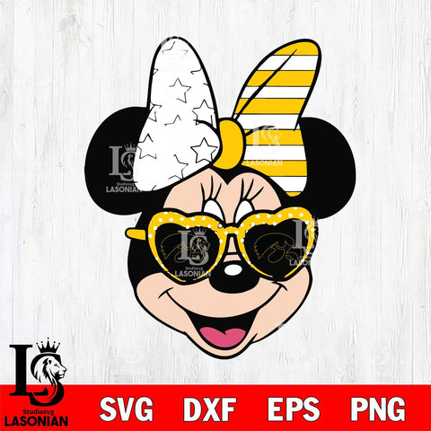 Iowa Hawkeyes Minnie Mouse Love Svg Eps Dxf Png File, NCAA svg, Digital Download, Instant Download