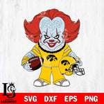 Iowa Hawkeyes Pennywise Horror Sport Svg Eps Dxf Png File, Digital Download