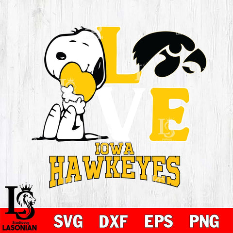 Iowa Hawkeyes Snoopy Sport 10 Svg Eps Dxf Png File, Digital Download