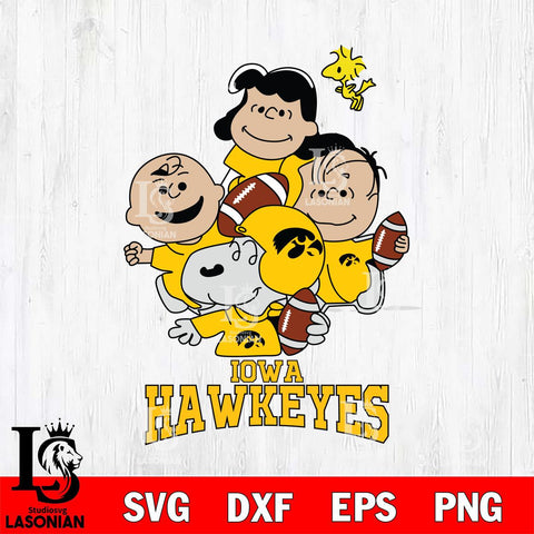 Iowa Hawkeyes Snoopy Sport 4 Svg Eps Dxf Png File, Digital Download