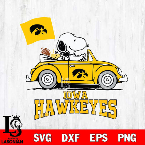 Iowa Hawkeyes Snoopy Sport 5 Svg Eps Dxf Png File, Digital Download