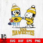 Iowa Hawkeyes Snoopy & Bluey Football Svg Eps Dxf Png File,NCAA Svg Files,Chill Guy svg ,Digital Download ,Instant Download, Cricut File