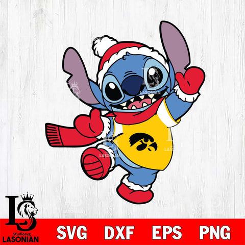 Iowa Hawkeyes Stitch Disney Christmas Svg Eps Dxf Png File, Digital Download, Instant Download