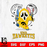 Iowa Hawkeyes Stitch Ghost Face Halloween 2 Svg Eps Dxf Png File, Digital Download, Instant Download