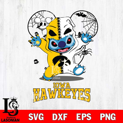 Iowa Hawkeyes Stitch Horror Halloween 2 Svg Eps Dxf Png File, Digital Download, Instant Download