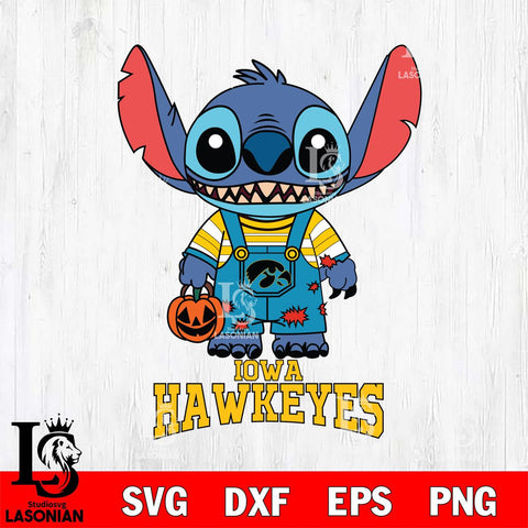 Iowa Hawkeyes Stitch Horror Halloween Svg Eps Dxf Png File, NCAA svg, Digital Download, Instant Download