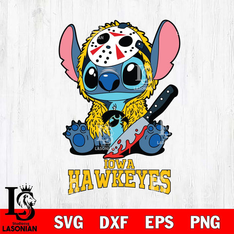 Iowa Hawkeyes Stitch Jason Voorhees Svg Eps Dxf Png File, NCAA svg, Digital Download, Instant Download