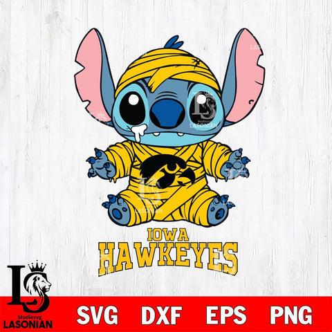 Iowa Hawkeyes Stitch Mummy Svg Eps Dxf Png File, NCAA svg, Digital Download, Instant Download