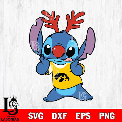 Iowa Hawkeyes Stitch Reindeer Svg Eps Dxf Png File, Digital Download, Instant Download