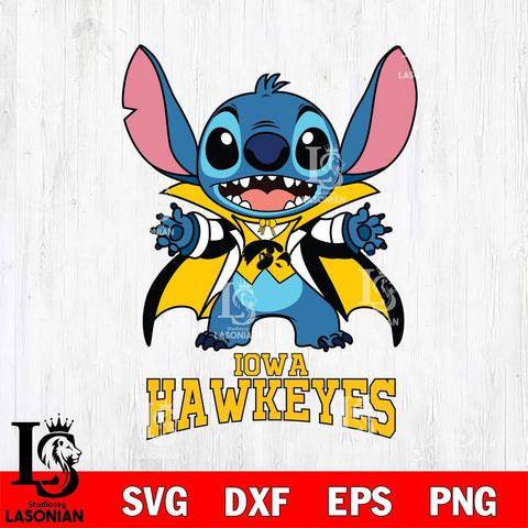 Iowa Hawkeyes Stitch Vampire halloween Svg Eps Dxf Png File, NCAA svg, Digital Download, Instant Download