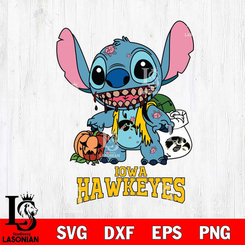 Iowa Hawkeyes Stitch Zombie Svg Eps Dxf Png File, NCAA svg, Digital Download, Instant Download