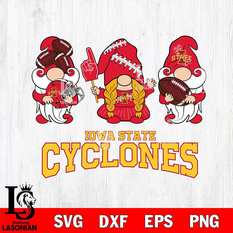 Iowa State Cyclones 3 Gnomes Football Svg Eps Dxf Png File, Digital Download, Instant Download