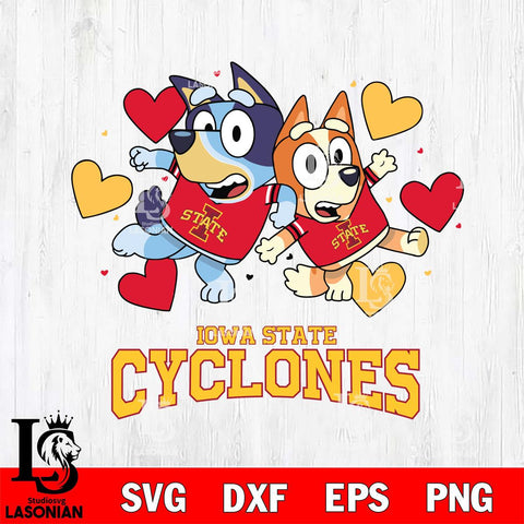 Iowa State Cyclones Bluey & Bingo 10 Svg Eps Dxf Png File, NCAA svg, Digital Download, Instant Download