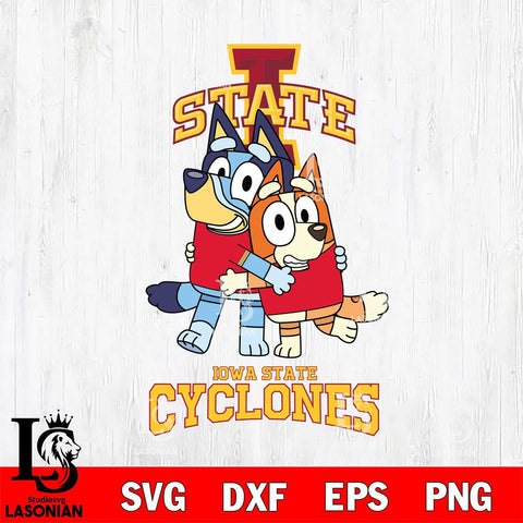 Iowa State Cyclones Bluey & Bingo 3 Svg Eps Dxf Png File, NCAA svg, Digital Download, Instant Download