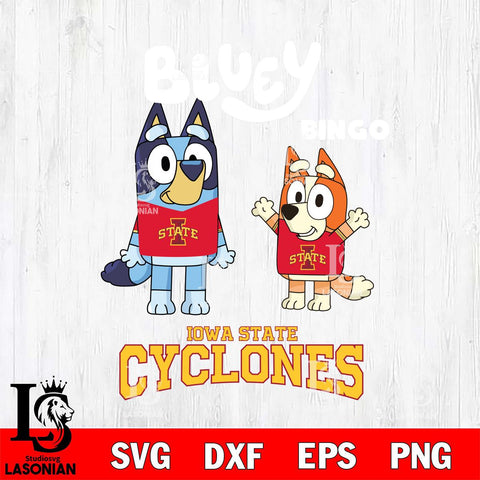 Iowa State Cyclones Bluey & Bingo 4 Svg Eps Dxf Png File, NCAA svg, Digital Download, Instant Download