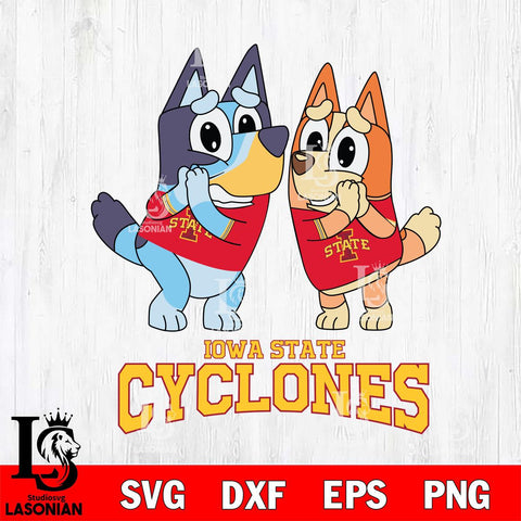 Iowa State Cyclones Bluey & Bingo 5 Svg Eps Dxf Png File, NCAA svg, Digital Download, Instant Download