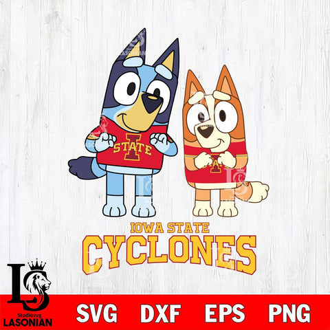 Iowa State Cyclones Bluey & Bingo 6 Svg Eps Dxf Png File, NCAA svg, Digital Download, Instant Download