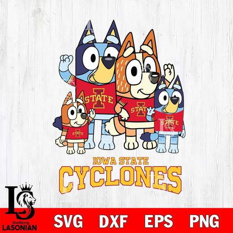 Iowa State Cyclones Bluey & Bingo 7 Svg Eps Dxf Png File, NCAA svg, Digital Download, Instant Download