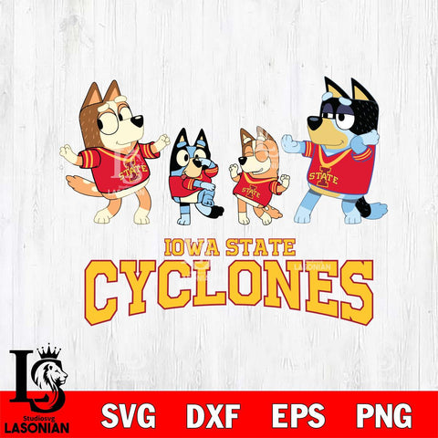 Iowa State Cyclones Bluey Dance Squats Svg Eps Dxf Png File, Digital Download, Instant Download