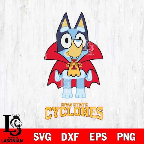 Iowa State Cyclones Bluey Dracula Halloween Svg Eps Dxf Png File, Digital Download, Instant Download