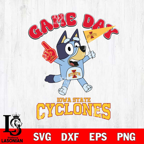 Iowa State Cyclones Bluey Game Day Svg Eps Dxf Png File, Digital Download, Instant Download