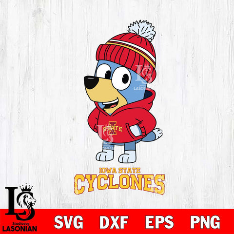 Iowa State Cyclones Bluey Hoodie Sport Svg Eps Dxf Png File, Digital Download ,Instant Download, Cricut File