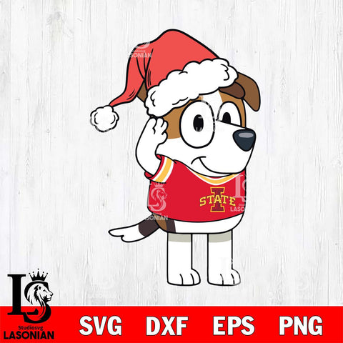 Iowa State Cyclones Bluey Jack Christmas Svg Eps Dxf Png File, Digital Download, Instant Download