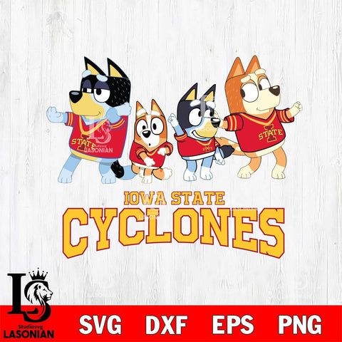 Iowa State Cyclones Bluey Mode Dance Squats Svg Eps Dxf Png File, Digital Download, Instant Download