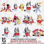 Iowa State Cyclones Bluey NCAA Bundle 12 Svg Eps Dxf Png File, Digital Download, Instant Download