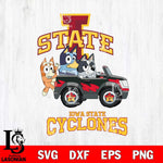 Iowa State Cyclones Bluey friends car Svg Eps Dxf Png File, NCAA svg, Digital Download, Instant Download