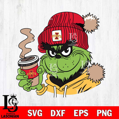 Iowa State Cyclones Boujee Grinch 4 Svg Eps Dxf Png File, Digital Download, Instant Download