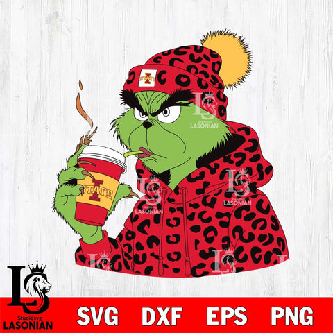 Iowa State Cyclones Boujee Grinch 8 Svg Eps Dxf Png File, Digital Download, Instant Download