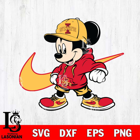 Iowa State Cyclones Cool Mickey Mouse Svg Eps Dxf Png File, NCAA svg, Digital Download, Instant Download